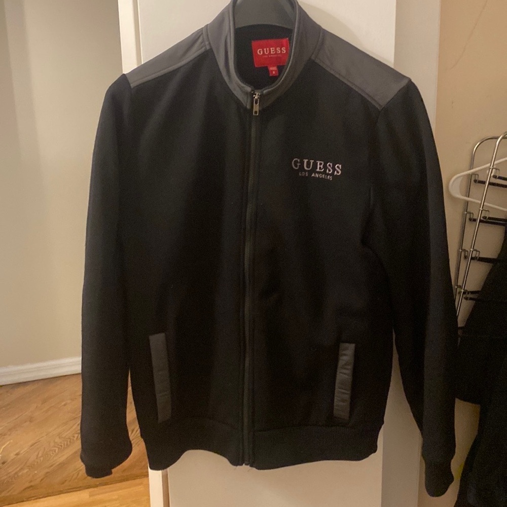 Guess Los Angeles Black and Grey Zippup Jacket